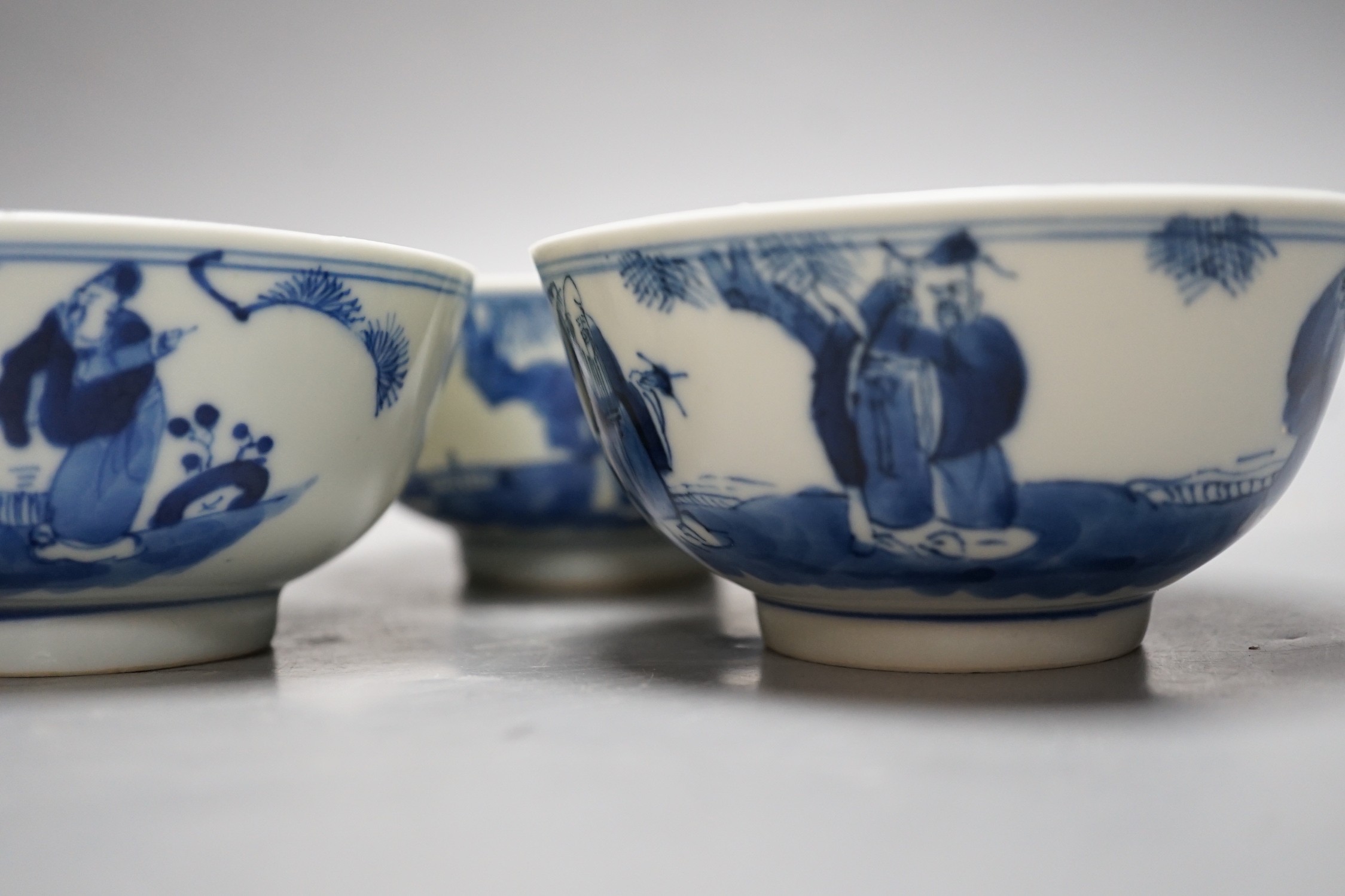 A Chinese blue and white part set, late 19th century